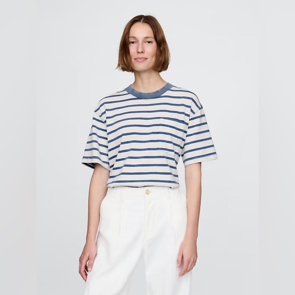 DOEN x GAP Striped Heavyweight Cotton Tee NWT